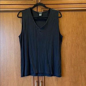 Ann Taylor Factory black v-neck sleeveless top